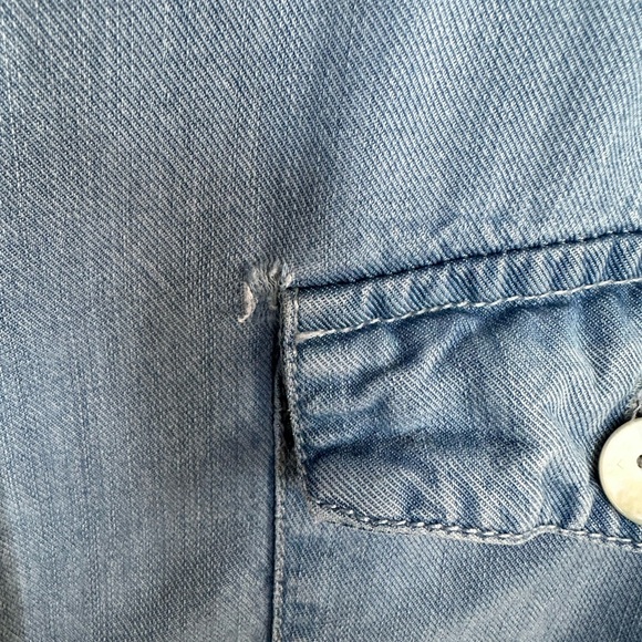 Soft Surroundings Sky Blue Denim Shirt - Picture 7 of 15